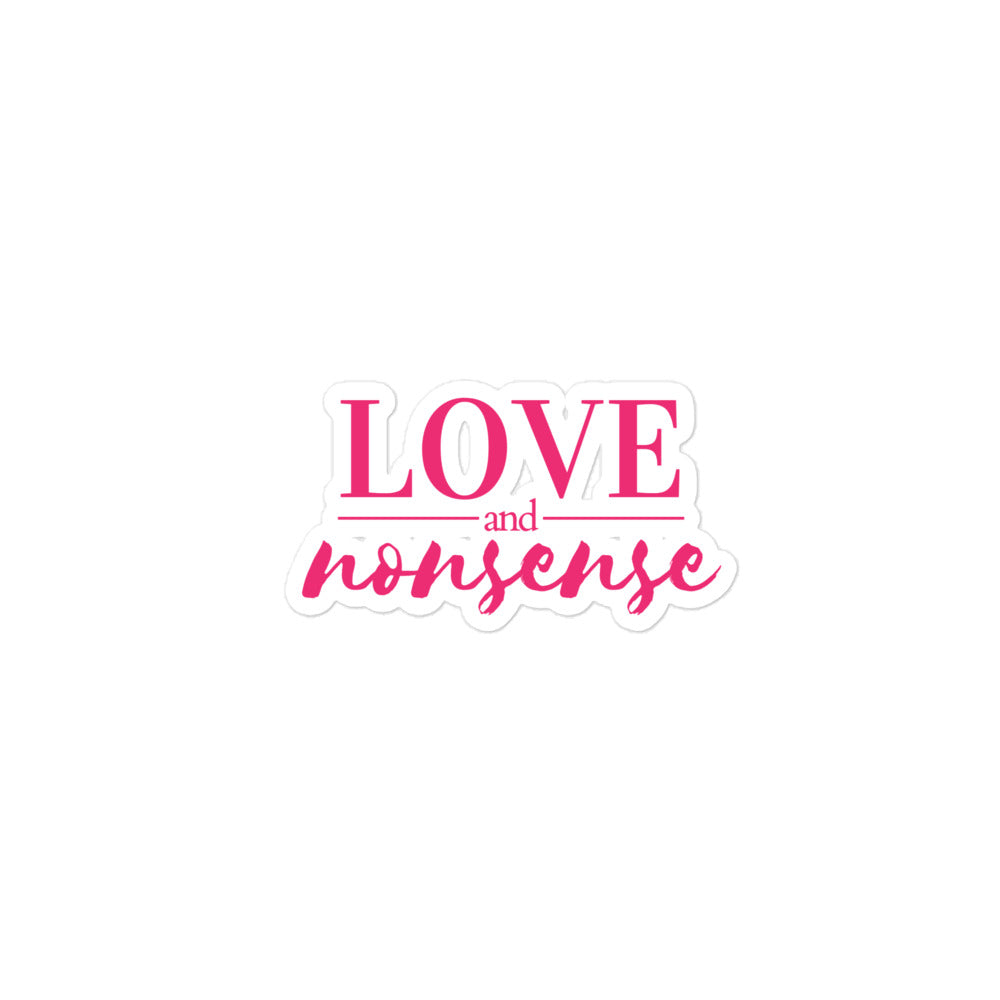 Love & Nonsense Pink Logo Sticker