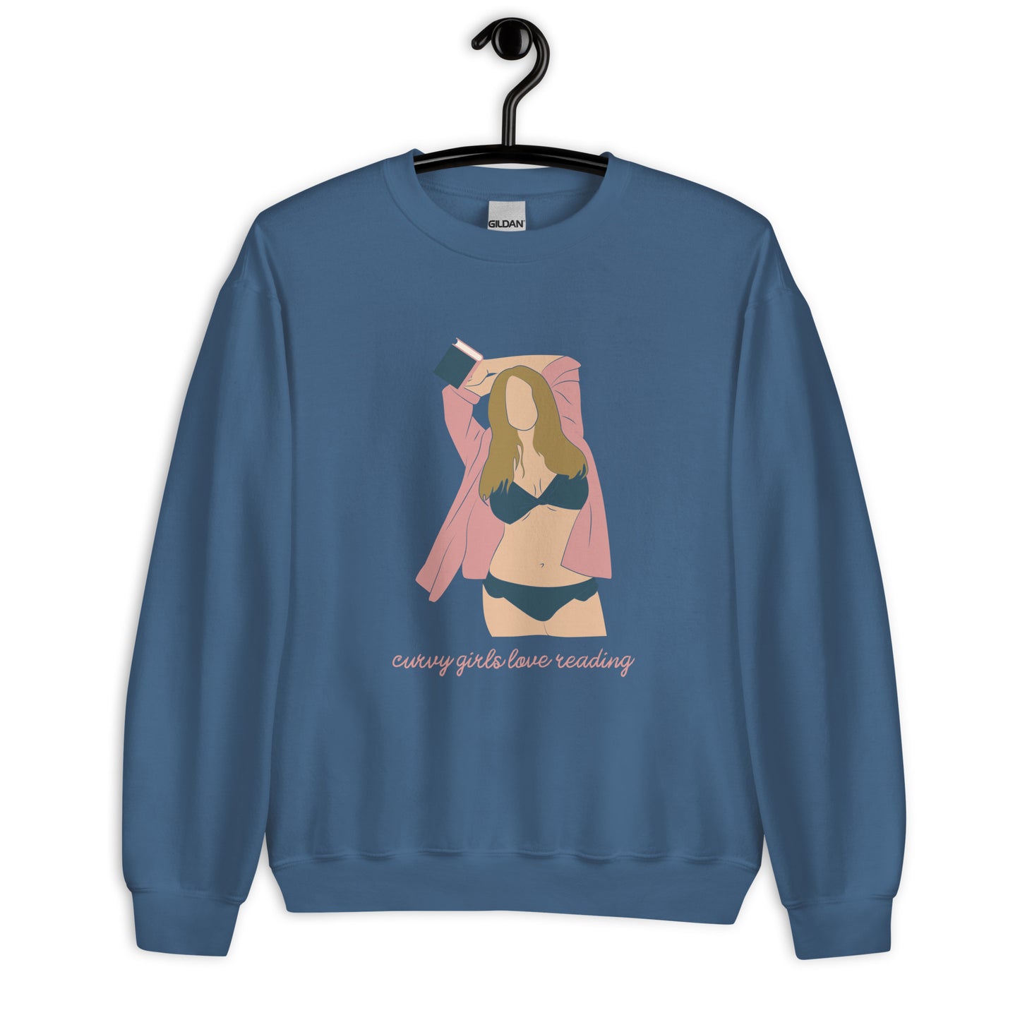 Curvy Girls Love Reading Sweatshirt