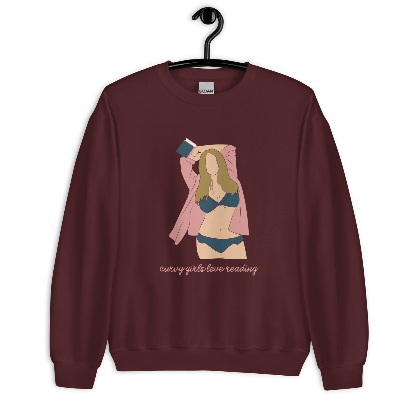 Curvy Girls Love Reading Sweatshirt