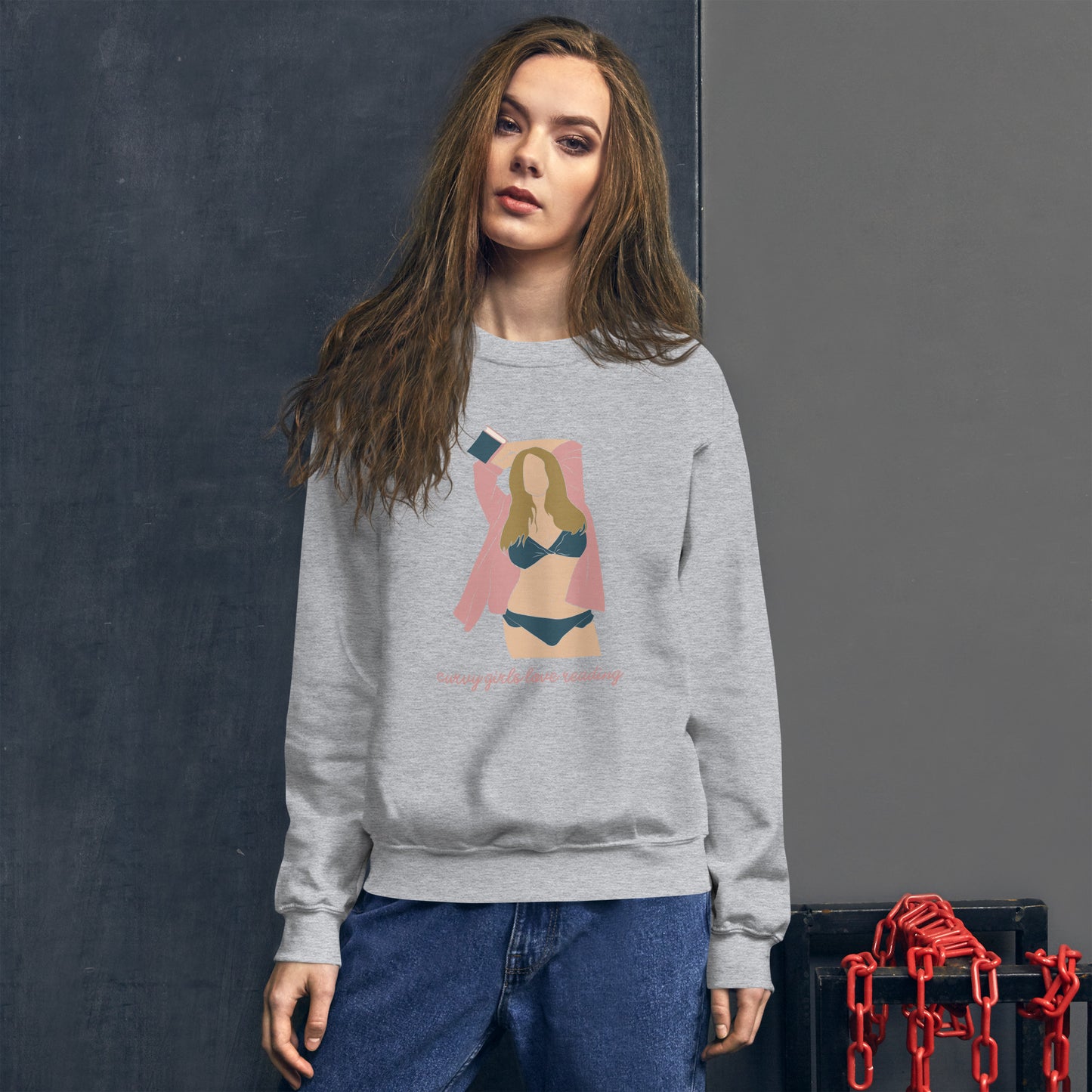 Curvy Girls Love Reading Sweatshirt
