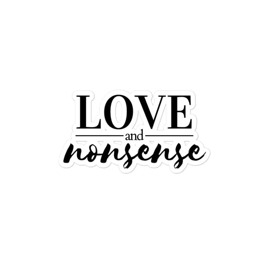 Love & Nonsense Black Logo Sticker