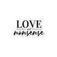 Love & Nonsense Black Logo Sticker