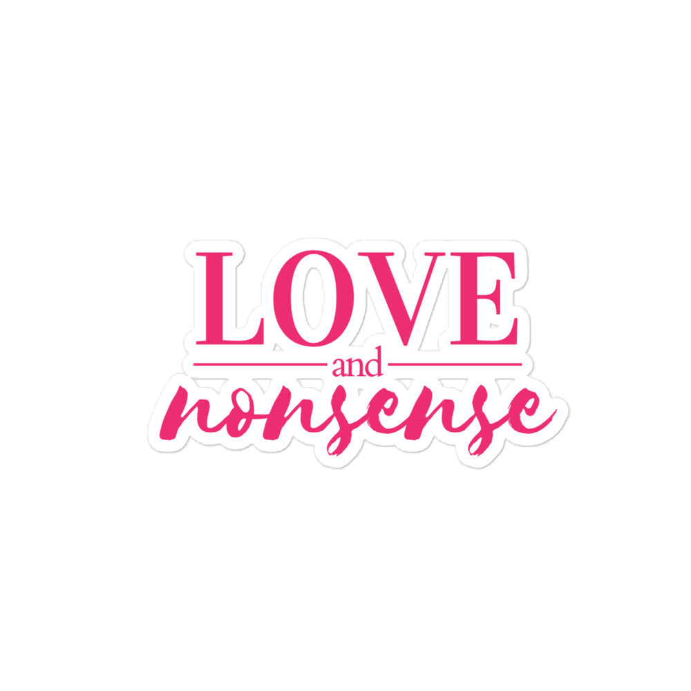 Love & Nonsense Pink Logo Sticker