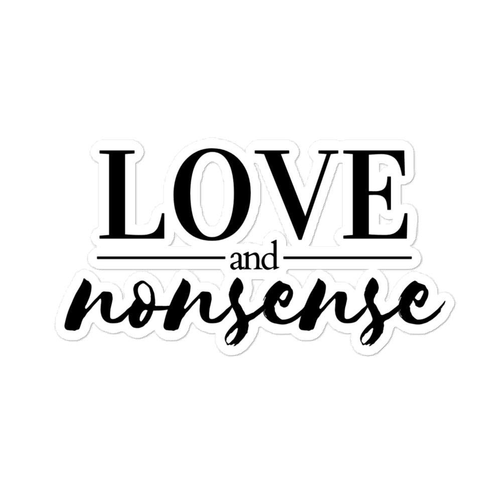 Love & Nonsense Black Logo Sticker