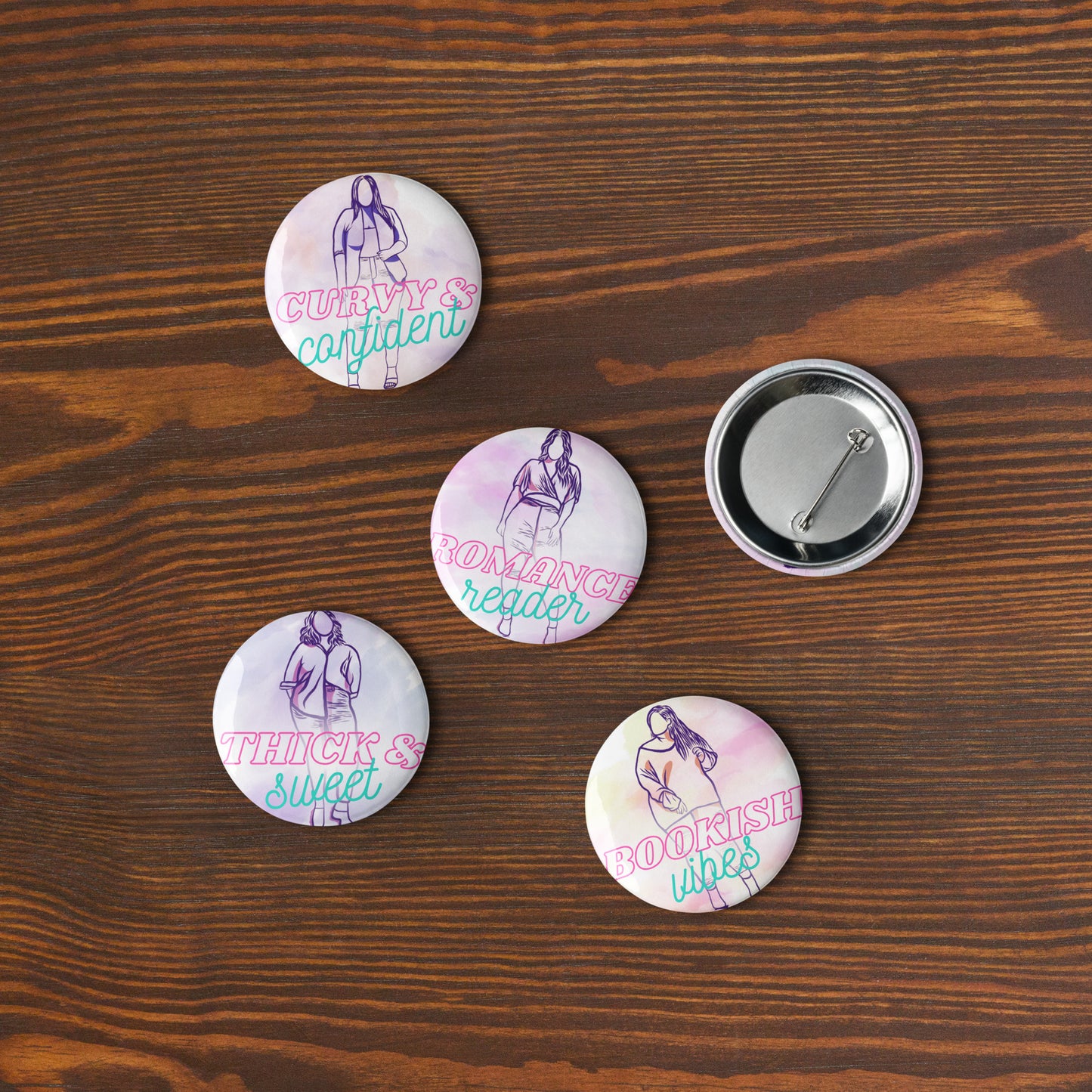 Curvy Reader Pin Buttons