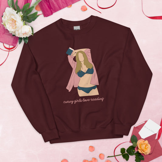 Curvy Girls Love Reading Sweatshirt